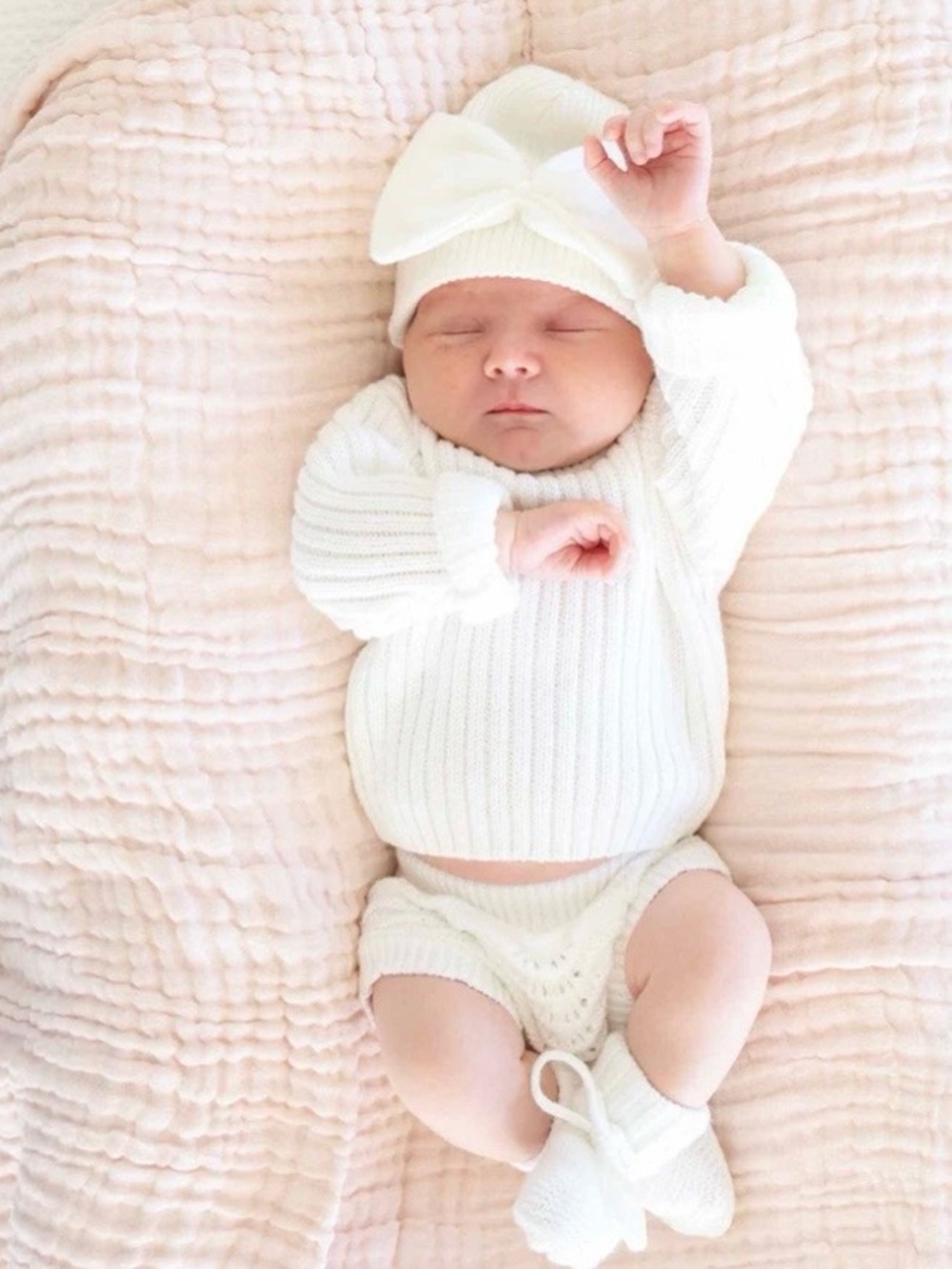 Knit Sweater and Lace Bloomer Set